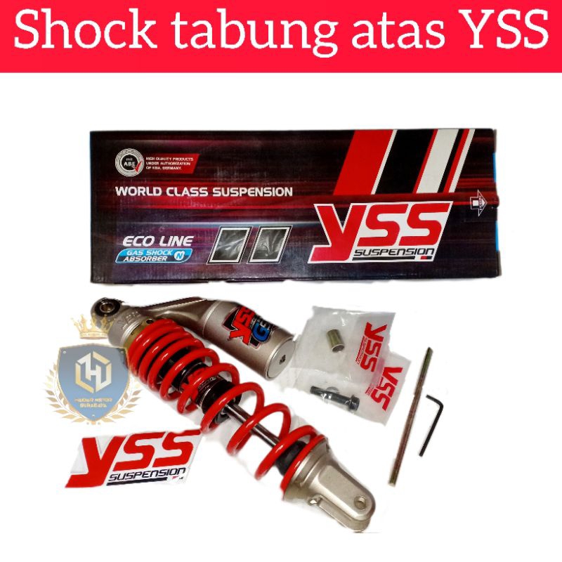 shock tabung atas YSS 310mm mio beat/shock yss red 310mm