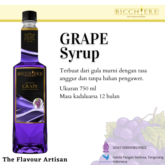 

Syrup Grape Bicchiere 750 ml - Sirup Rasa Grape Premium