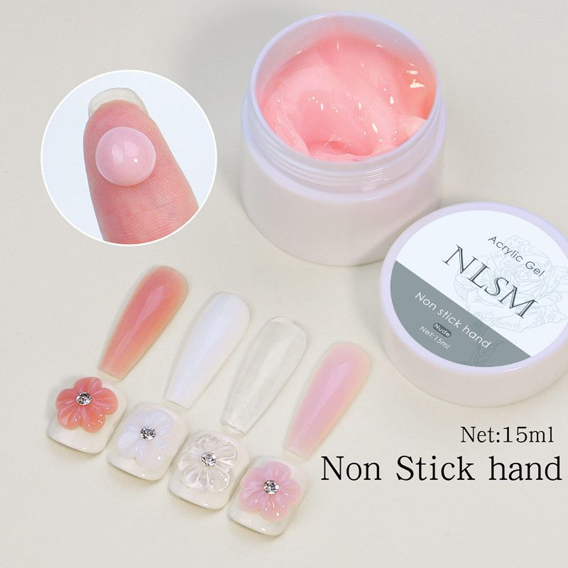 NLSM Gel Extension Nail Non Stick Hand Solid Extension Nail Gel Hard Gel Builder / 3D Gel / Multifungsi Gel Polygel