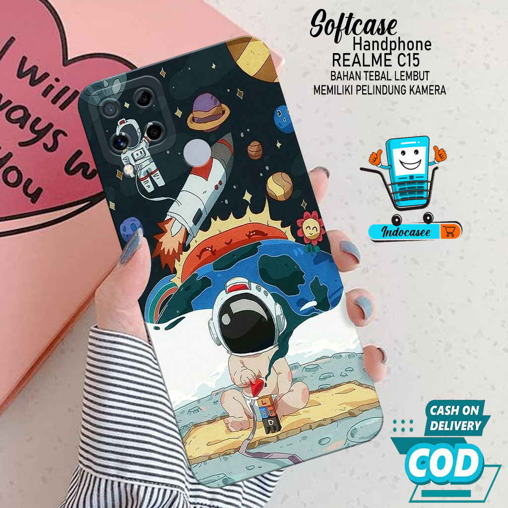 Case Hp Softcase Realme C15 Case Hp Realme C15 Silikon Hp Realme C15 Casing Realme C15 Motif Cartoon