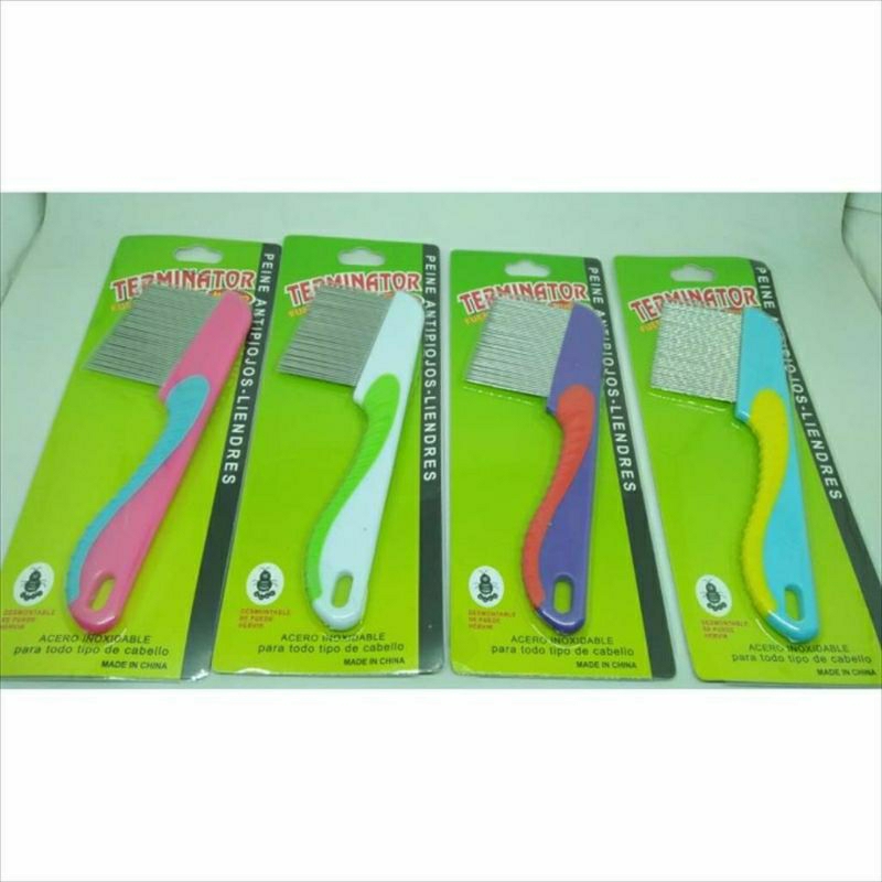 ￼Sisir Kutu dan Ketombe /Serit Logam Gagang Panjang