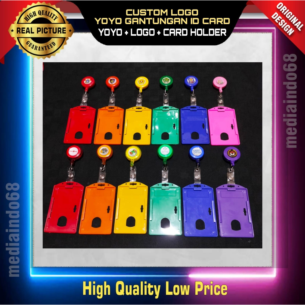 

YOYO ID CARD + CARD HOLDER FREE LOGO SENDIRI (PAKET MURAH)