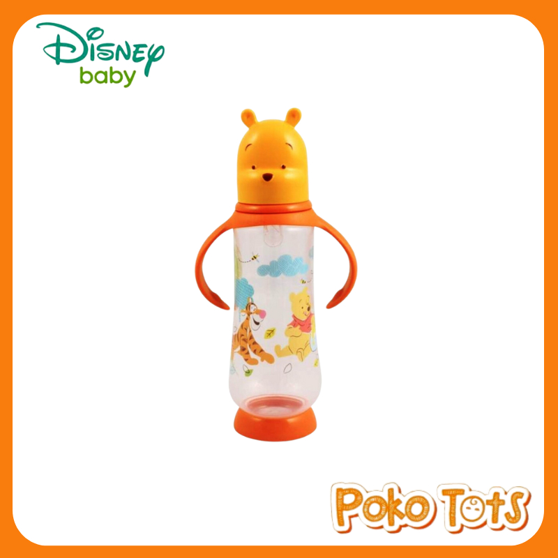 Disney Baby Feeding Bottle With Base &amp; Handle 250ml WTP03-092 Botol Minum Susu Bayi