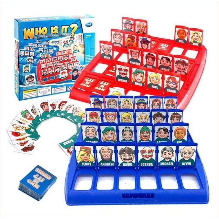 Mainan Anak Tebak Gambar Board Game Who is it - Mainan Tebakan Gambar