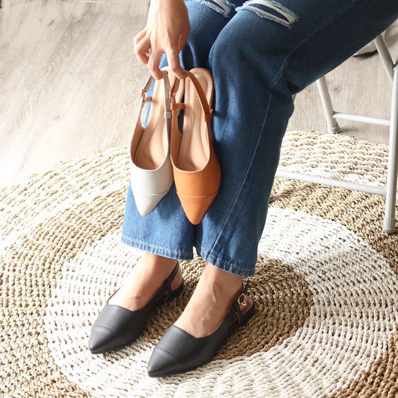 Nanda Millano - Flatshoes Wanita Elegan| Pansus Kerja Kekinian| Flat Shoes Kuliah| Sepatu Balet Hita