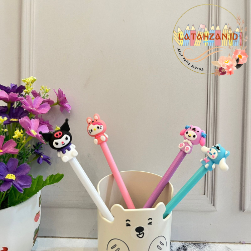 

Pulpen Gel Karakter Kartum Melody Purin Cinamonrol Kuromi Murah Model Costum Animal COD