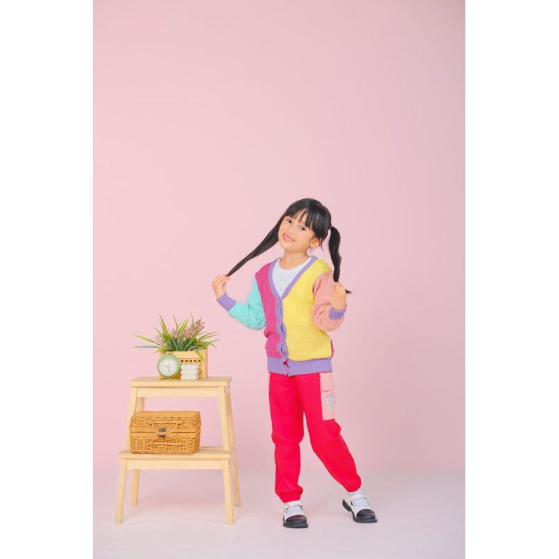 Baju anak murah set candy cardi size 12 tahun