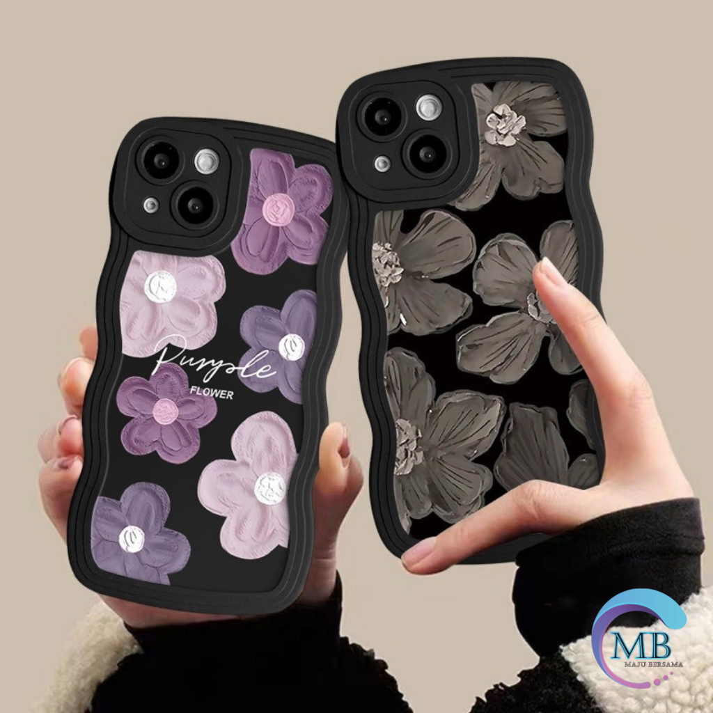 SS833 SOFTCASE SILIKON CASE CASING PURPLE FLOWER OIL PAINTING FOR OPPO A3S A1K A5S A7 A11K A12 F9 A15 A15S A16 A16S A17 A17K A31 A8 A9 A5 A36 A76 A96 A37 NEO 9 A39 A57  A52 A92 A53 A33 A54 A55 A57 4G A77S V23 5G MB8158