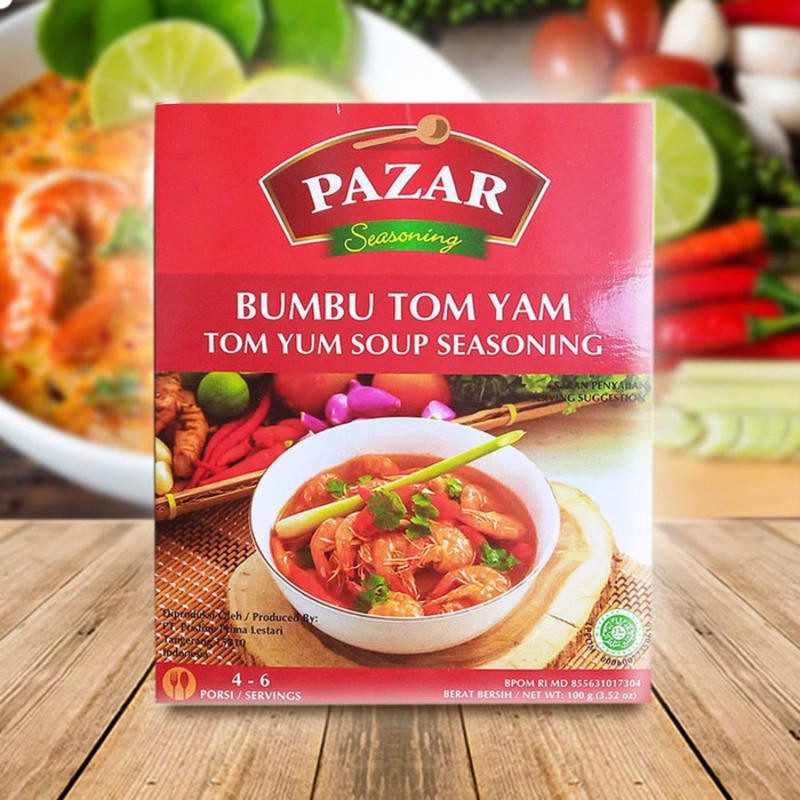 PAZAR  TOM YAM SOUP SEASONING 100 gr   BUMBU MASAK INSTAN