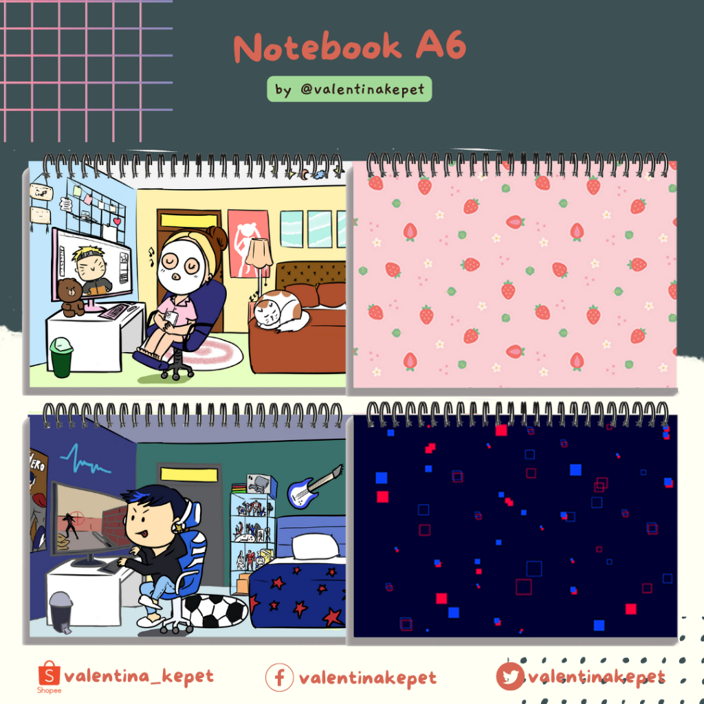 

NOTEBOOK ANIME WIBU A6 BUKU CATATAN BUKU NOTES