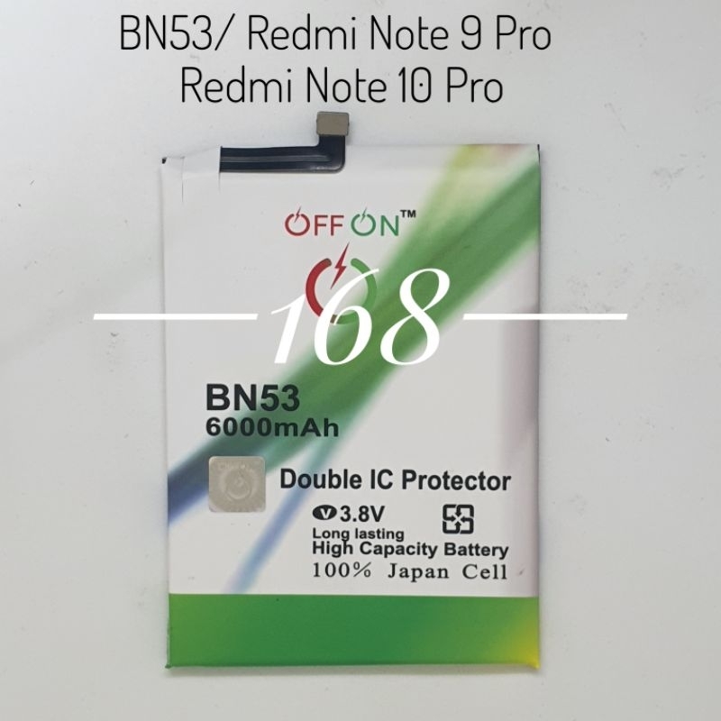 Baterai Batre Batrai Double Power Offon Xiaomi BN53 Redmi Note 9 Pro Redmi Note 10 Pro Original Batere Battery