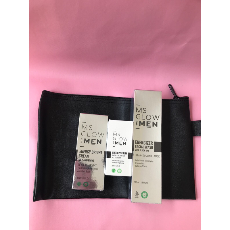 Ms Glow For Men Paket Basic Isi 3 Original Asli Bpom - Paket Perawatan Wajah Pria