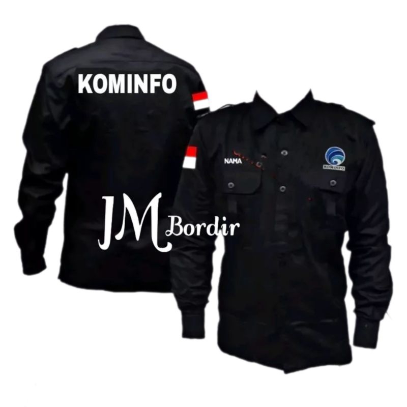 KEMEJA KOMINFO BORDIR || SERAGAM KOMINFO BORDIR || BAJU KOMINFO BORDIR