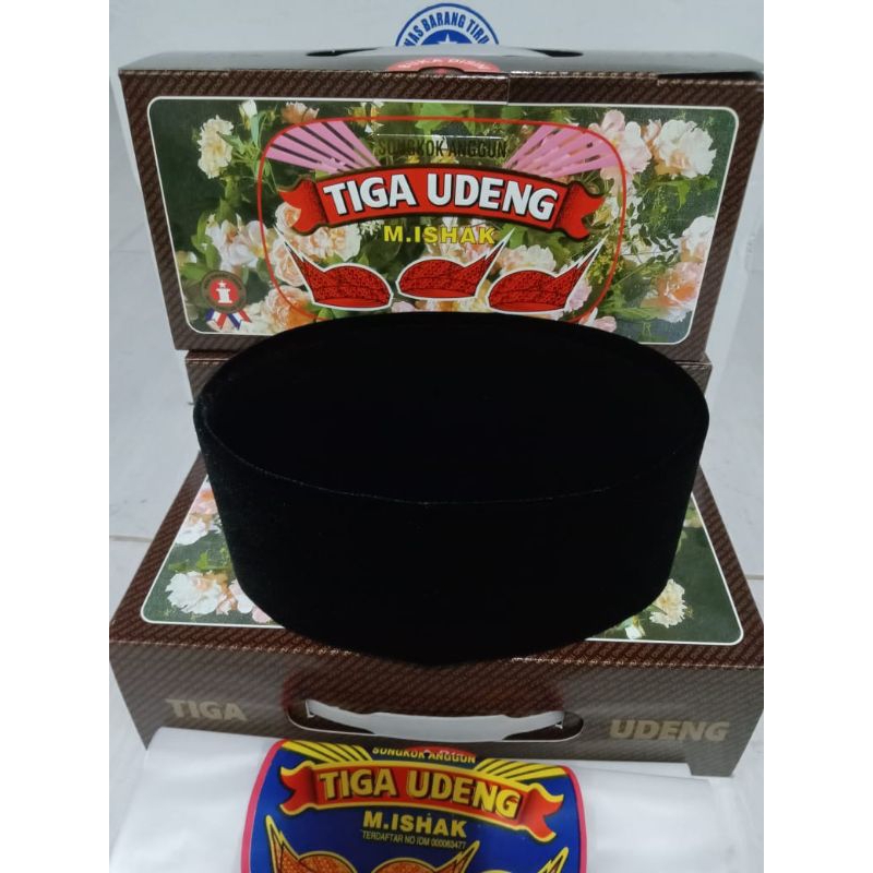 (100%ORIGINAL) PECI HITAM TIGA UDENG TINGGI 9-10 ORIGINAL SONGKOK HITAM TIGA UDENG KOPYAH HITAM TIGA