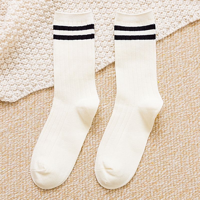 KAOS KAKI CLASSIC STRIPE SOCKS OLDSCHOOL VINTAGE MOTIF GARIS