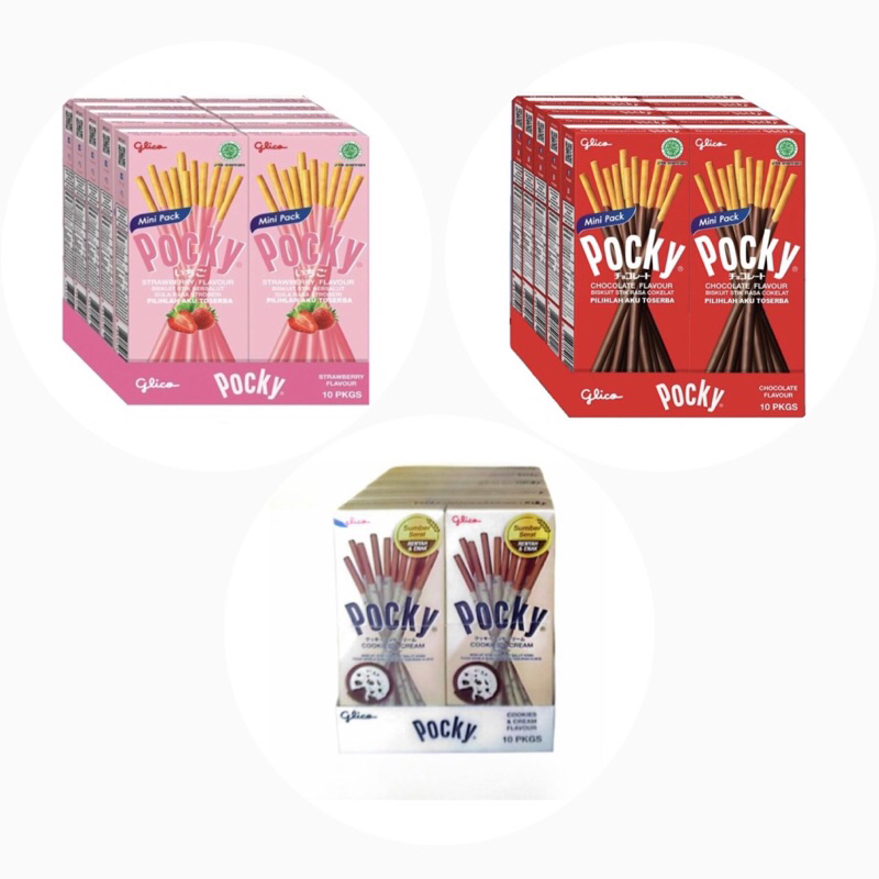 

Pocky Box isi 10box @20gr Stick Biscuit Glico All Variant