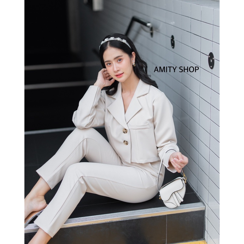 ATASAN AMITY MODEL CROP BLAZER IMPORT BANGKOK(BJAMY580)