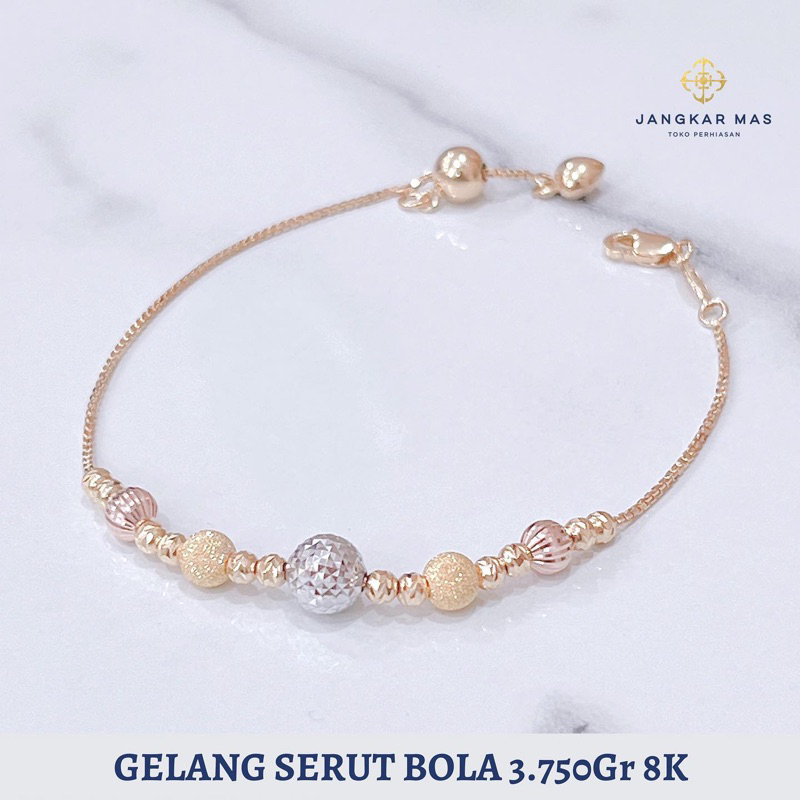 GELANG EMAS SERUT BOLA 8K 3.750GR