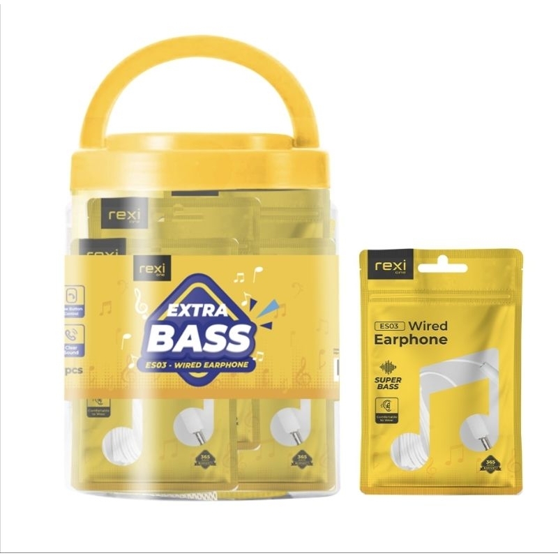 Rexi ES03 Extra Bass Wired Earphone
