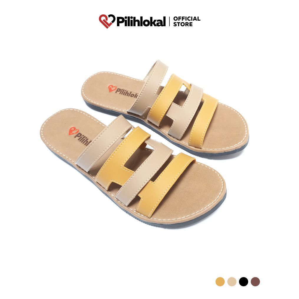 Pilihlokal - Ban 3 Sandal Slop Kokop Wanita Dewasa Karet Murah Empuk Anti Slip Terbaru 2023 Sepatu Sendal Selop Lentur Cewek Remaja Kekinian Korean Style Lucu Sandak Slide Flat Teplek Jumbo Perempuan Termurah Motif Kombinasi Untuk Lebaran Kondangan Ibu2