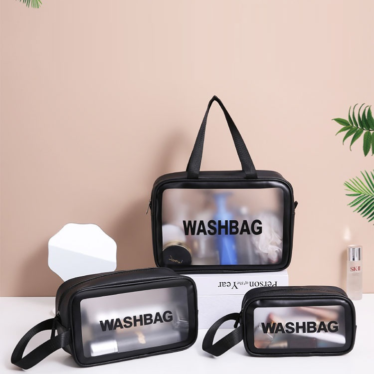 MARKAS88 Tas Kosmetik Travel Washbag Tas Peralatan Kamar Mandi Pouch Makeup Travel Transparan Toiletry Bag