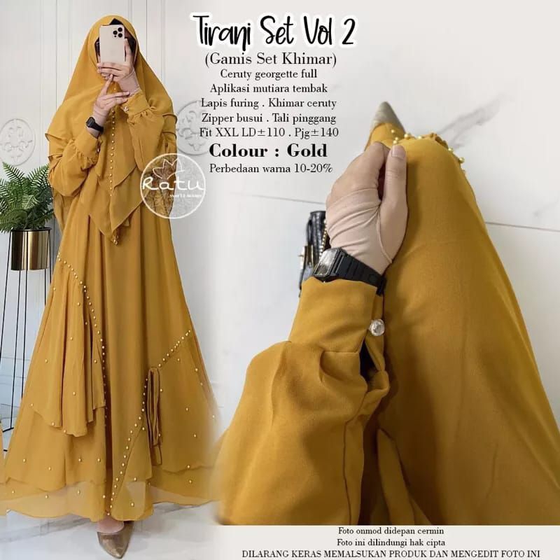GAMIS TIRANI SET VOL.2 GAMIS SET KHIMAR TERBARU