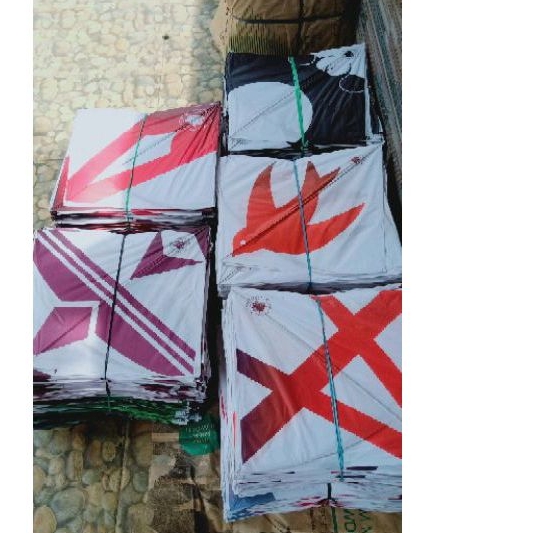 

H7Y Layangan Sablon Cap Bunga Sukabumi Kertas Putih(isi 100)