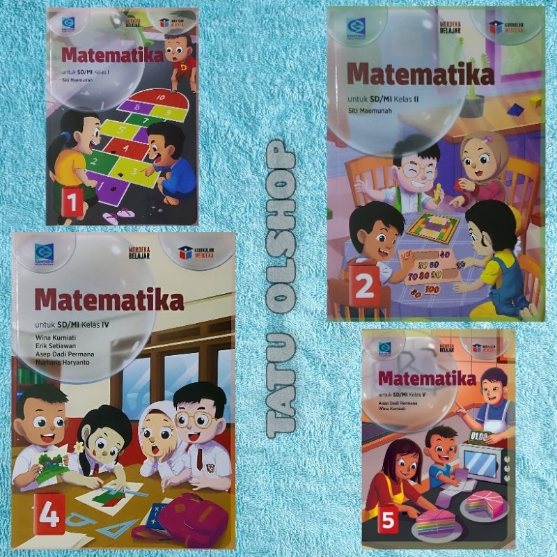 Buku Kurikulum Merdeka Matematika SD Kelas 1 2 4 5 Original Penerbit Grafindo