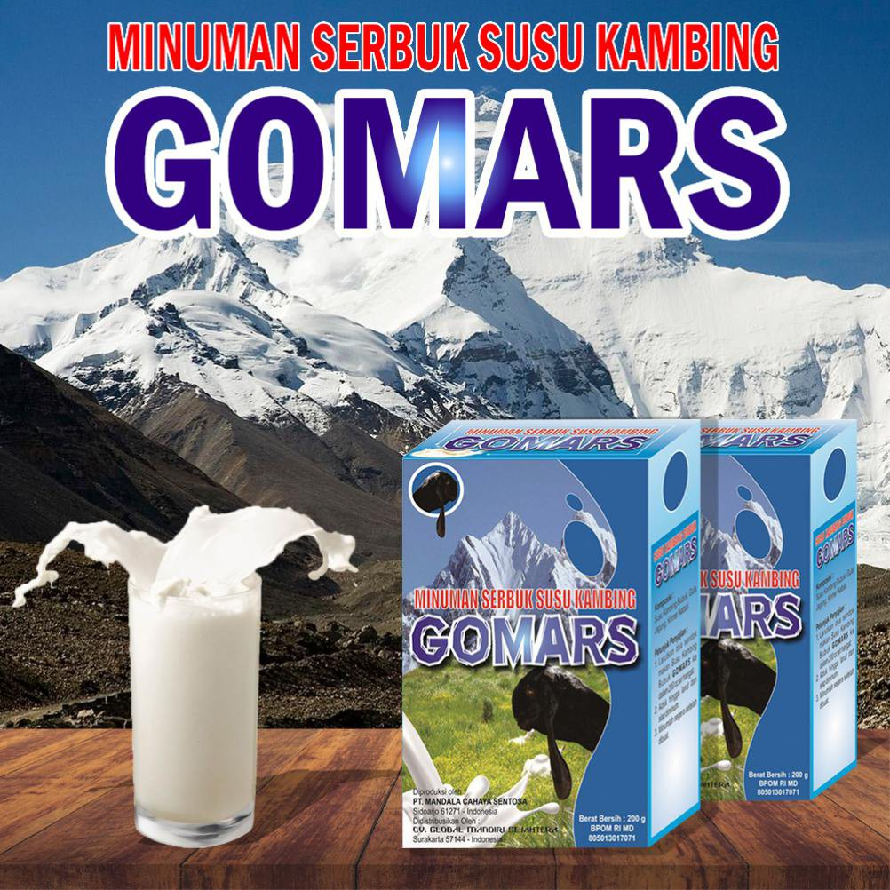 

GOMARS Susu Kambing Etawa Bubuk slousi tepat untuk masalah pernafasan isi 200gr