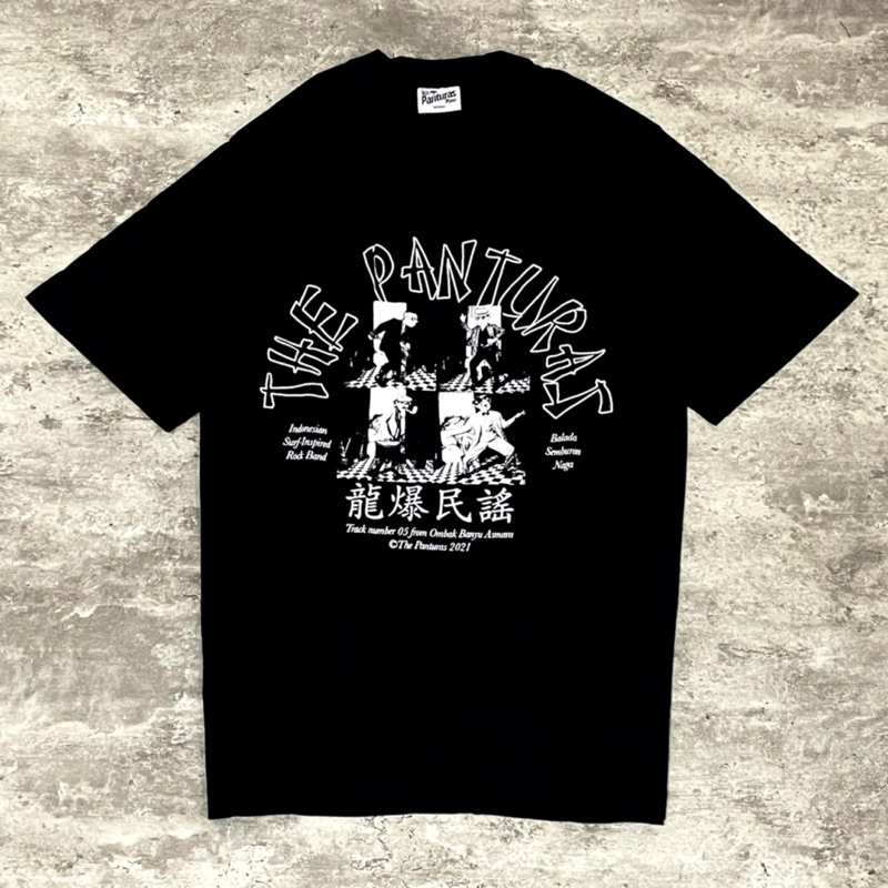noov music merch The Panturas - Balada Comic Tshirt - Black | Original Merchandise Kaos Pria