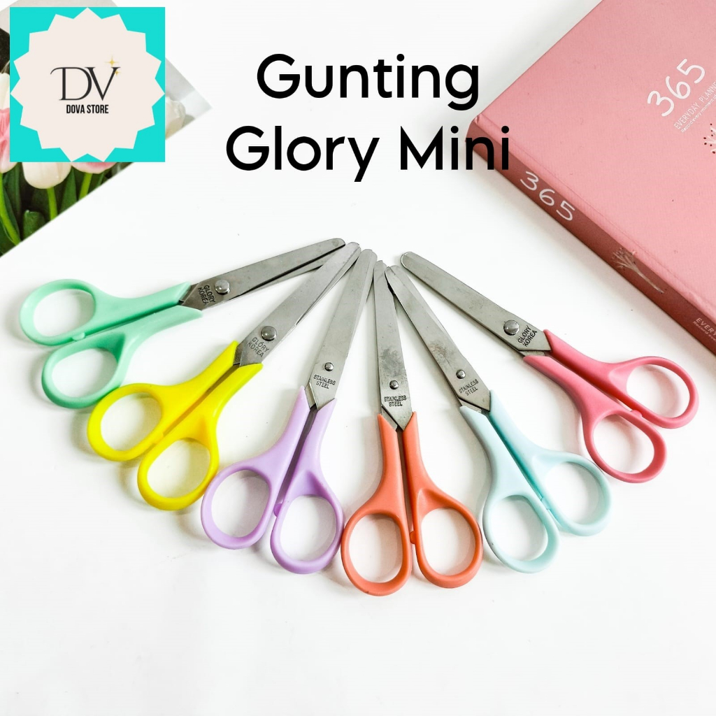 

GUNTING KOREA GLORY MINI 5 INCH WARNA PASTEL KUAT STAINLESS STEEL PEMOTONG KERTAS LUCU