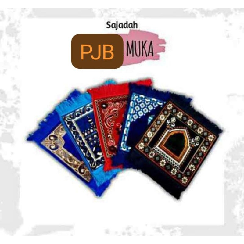Sajadah Muka, Sajadah Kepala, Sajadah Anak, Sajadah Mini produk Velteksa bahan tebal bludru
