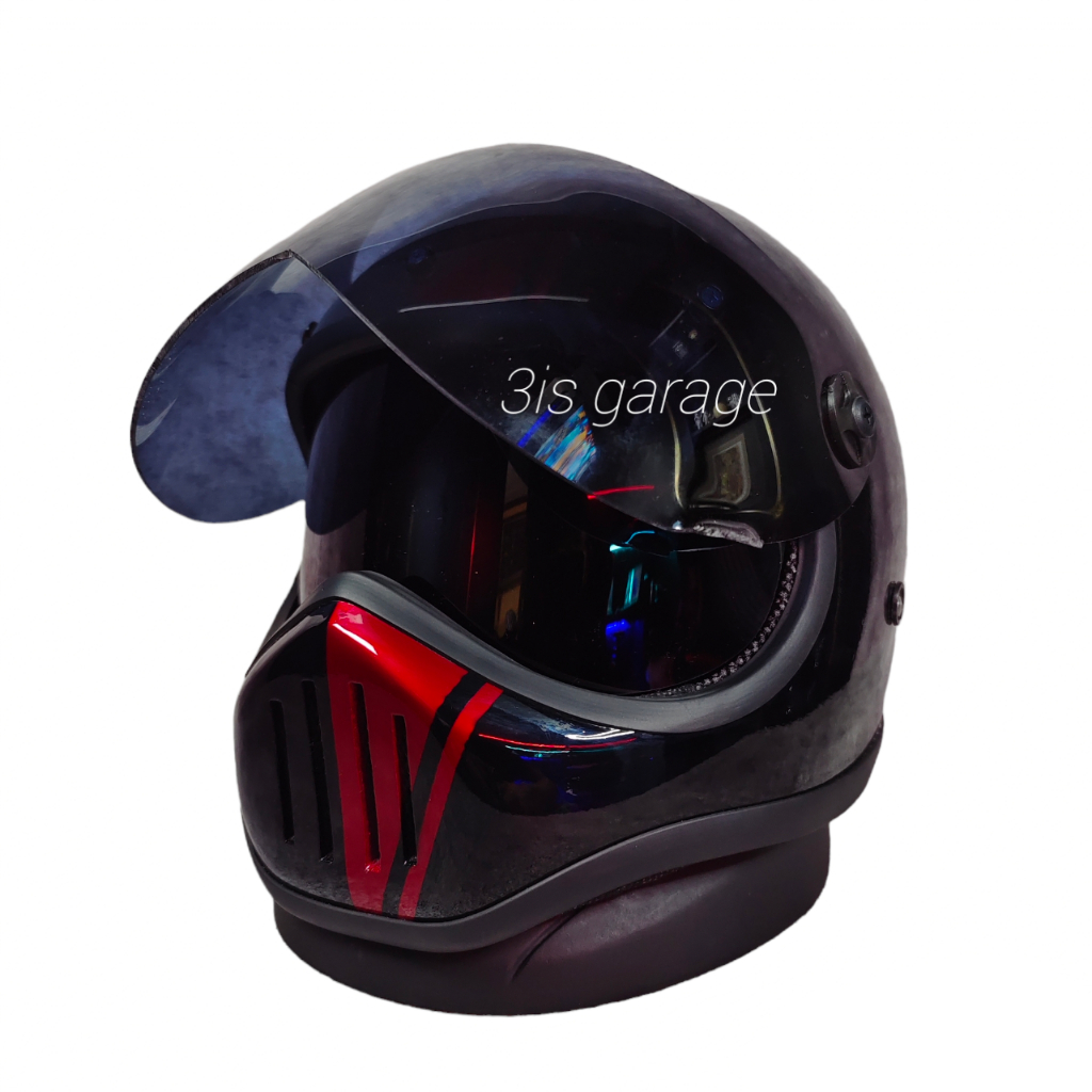 HELM CAKIL MOTIF RETRO KLASIK INNER VISOR