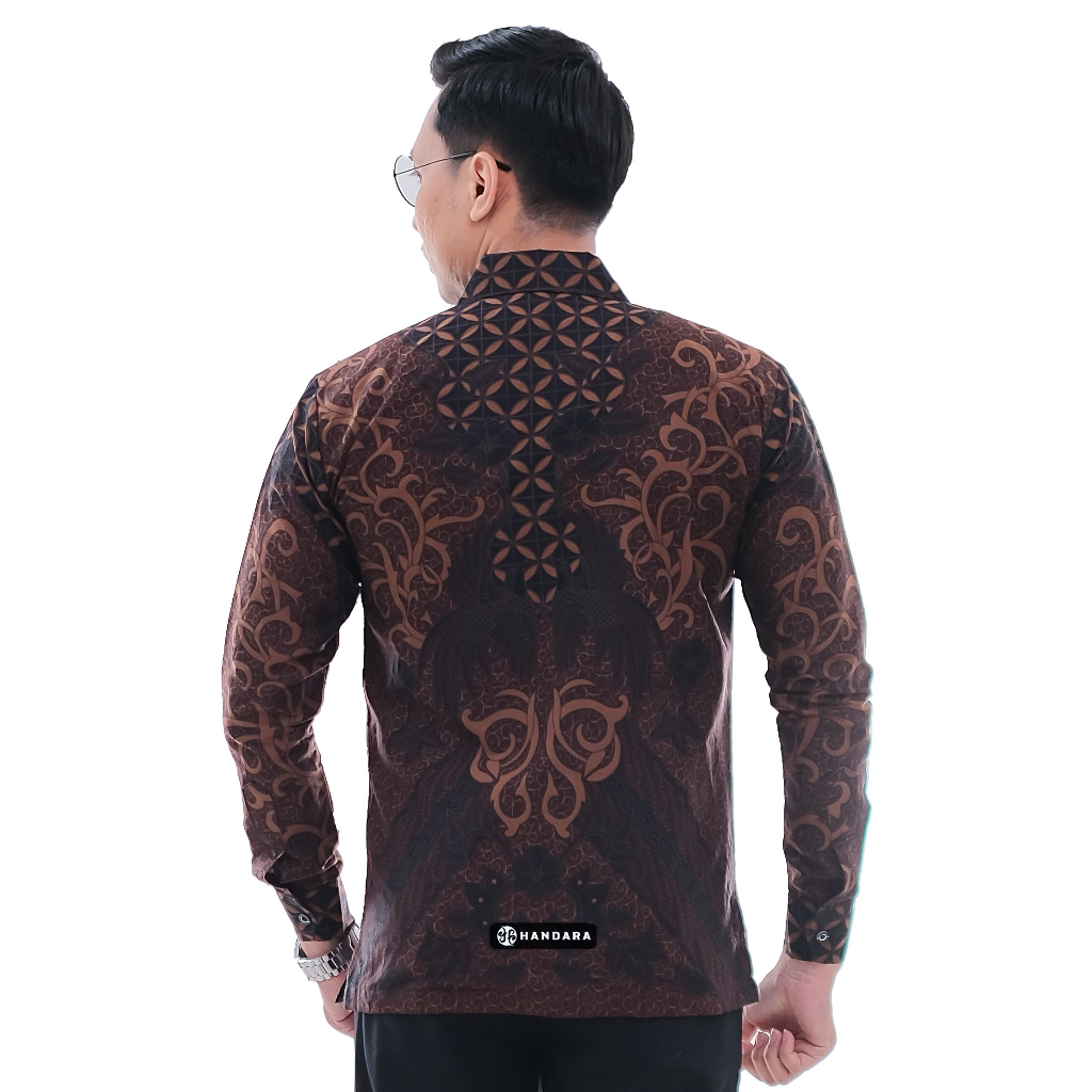 Handara Batik Pria Sidharta Coklat HB-395