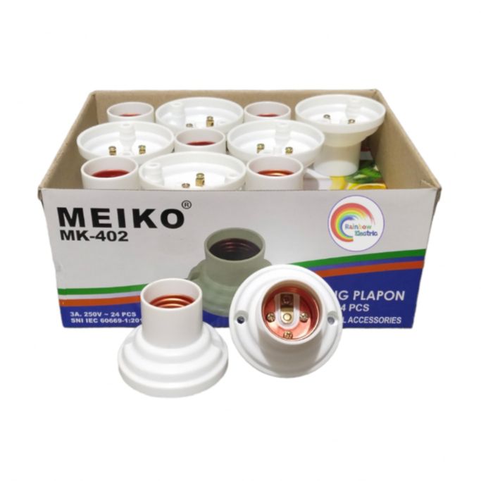 Paket 24 Pcs Meiko Fitting Lampu Plafon Bulat