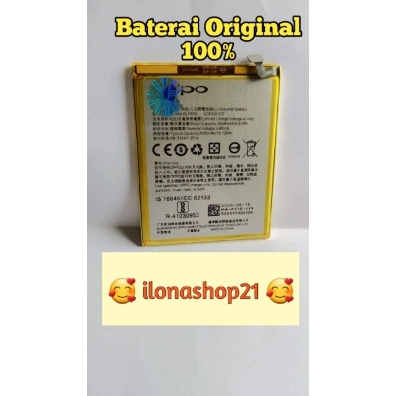 baterai oppoa37/batre oppo a37f/a37w blp615 ORIGINAL 100%