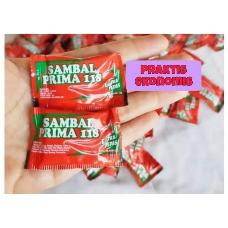 7.Saos Sambal Prima Kemasan Sachet 5 Gr Harga Per Pcs