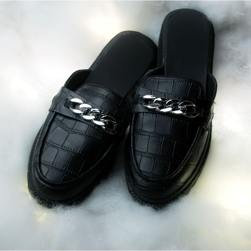 pepez3393- Sepatu Sandal Wanita Docmart Bustong Mules Croco Premium Quality PPZ 014