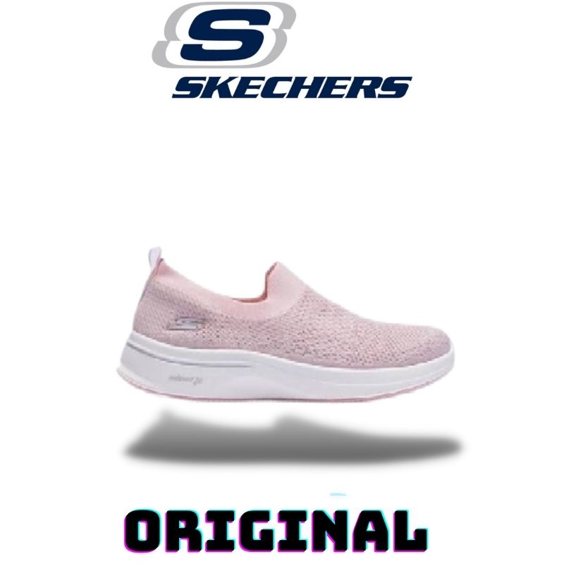 Sepatu Skechers Go Walk Steady Pink ( 124458/LTPK ) Original