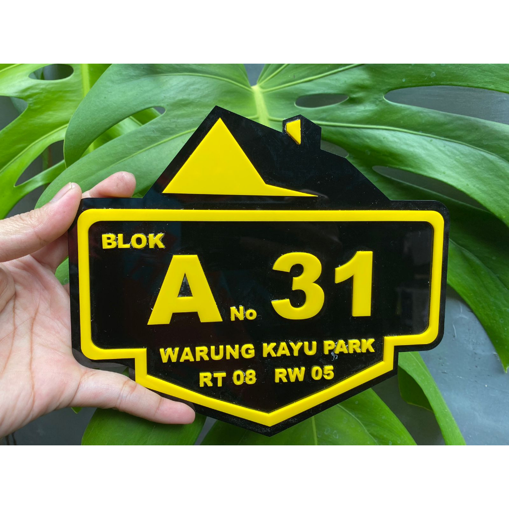 Nomer / Nomor Rumah Minimalis Bahan Akrilik MC