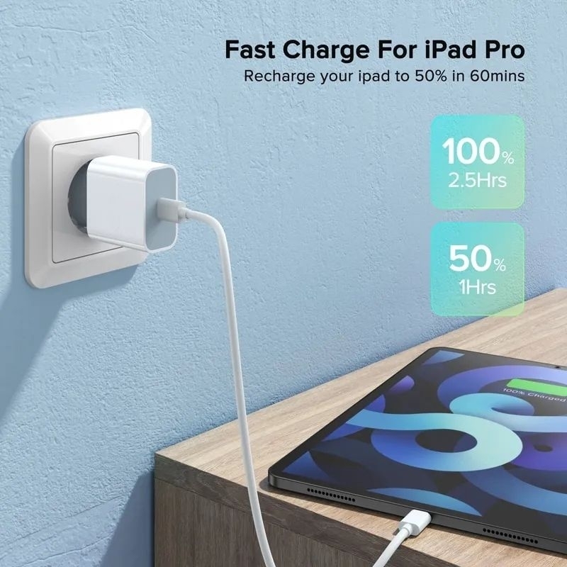 ✅(BISA COD) CHARGER MFI 20W FAST CHARGING USB-C TO L ( ADAPTOR + KABEL)