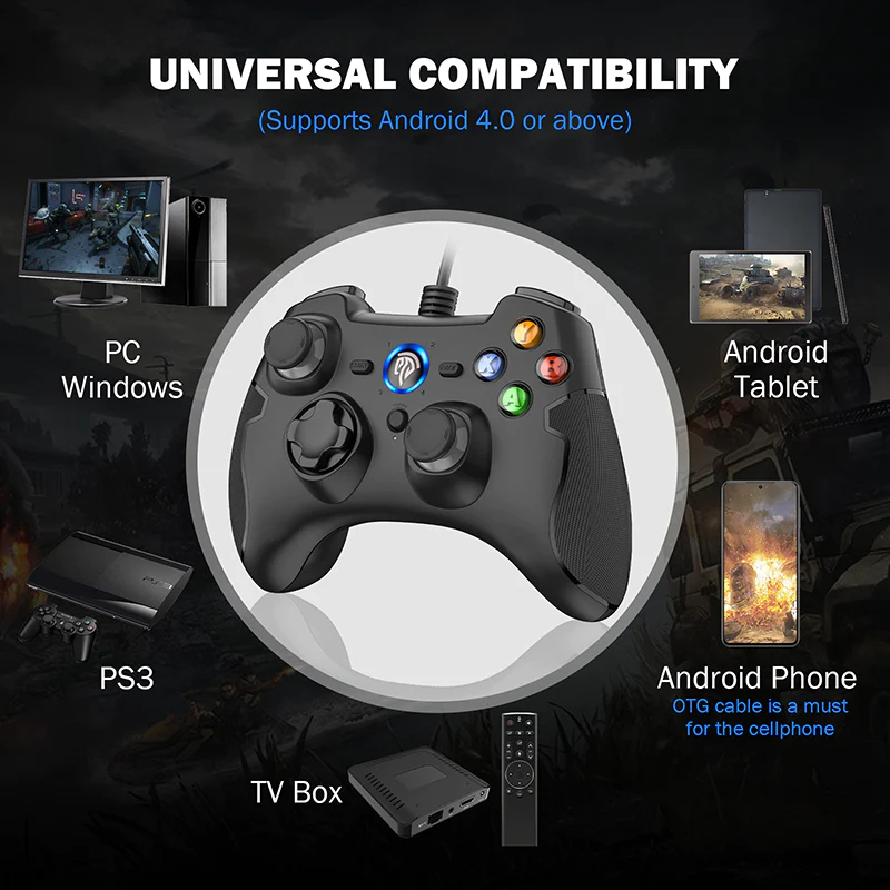 EasySMX Gamepad Wired Gaming Controller Dualshock for Android PC PS3 - ESM-9100