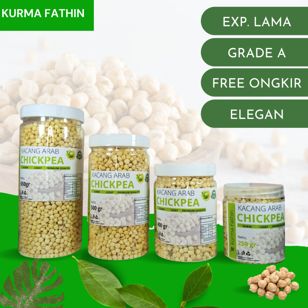 

Kacang Arab Premium Grade A 1 Kg Paket Oleh Oleh Haji dan Umroh