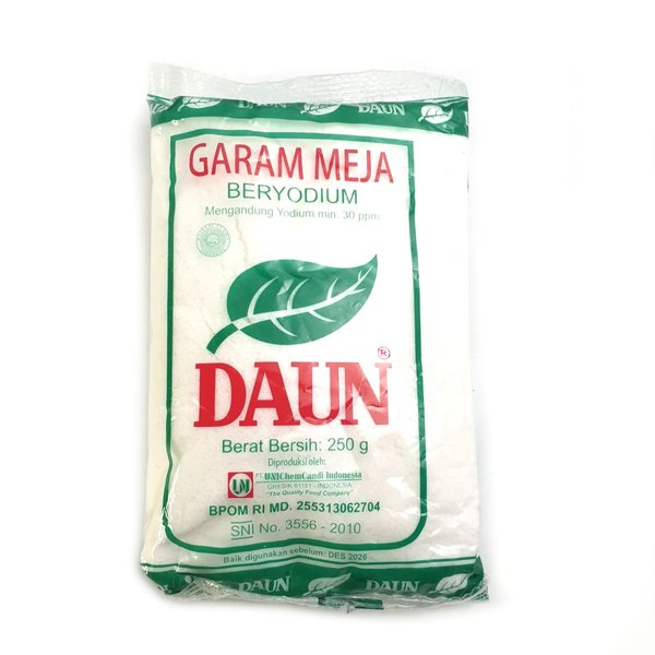 

Garam Meja Cap Daun 250gr