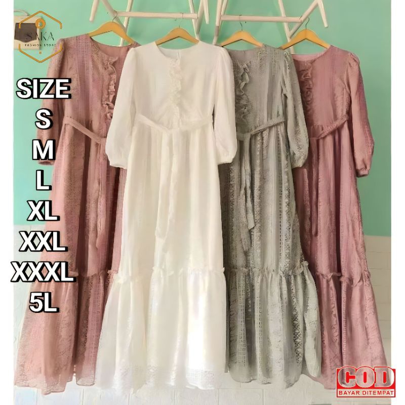 ZAHIRA BAJU MUSLIM DRESS GAMIS PAKAIAN TERBARU 2024 LEBARAN WANITA CEWEK REMAJA MUSLIM POLOS SIMPEL 