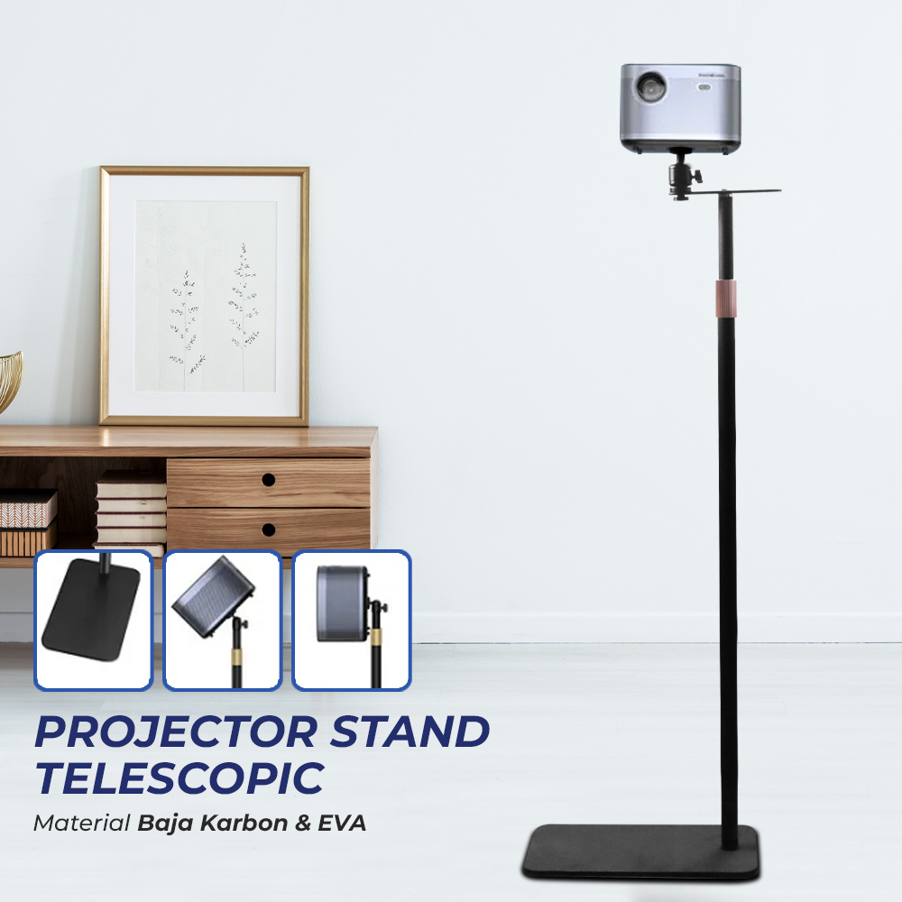 Proyektor Stand Telescopic Adjustable 360 Rotation Multi Angle - SH-04 - Black