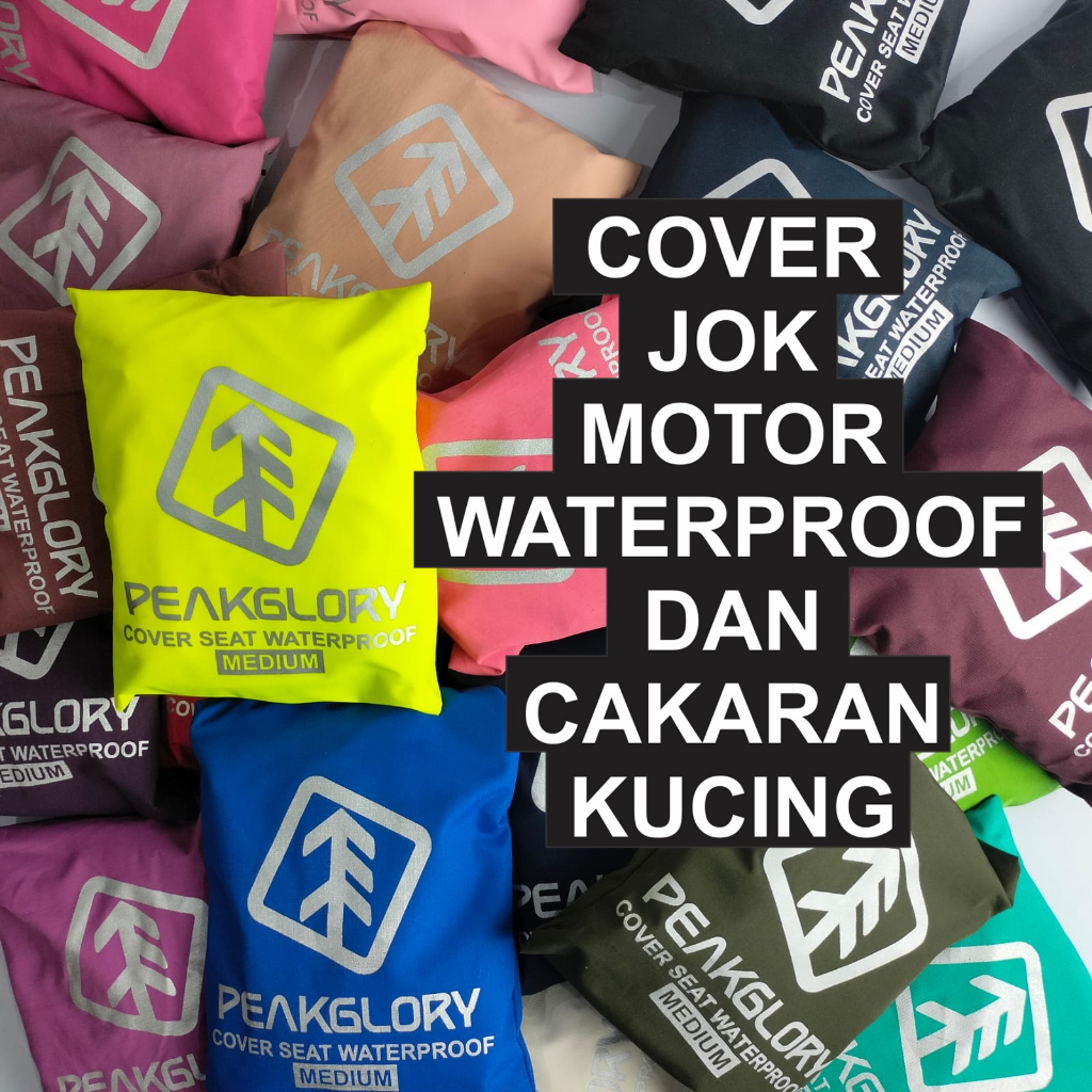 Cover seat / Sarung Jok Motor MEDIUM Anti kucing &amp; Air Pelindung Jok Motor Beat Vario Scoopy Fino Xride Mio Dll Premium Peakglory