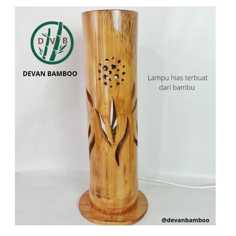 Lampu hias bambu Lampu Tidur bambu Lampu Pajangan bambu Kerajinan Bambu Devan Bamboo Kerajinan Bambu