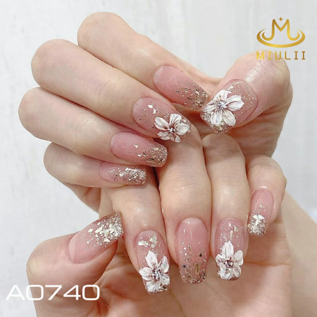 MIULII / KUKU PALSU A0740  / 24PCS / 3D / NAIL ART / PREMIUM / CUTE / FREE LEM JELLY / KUTEK