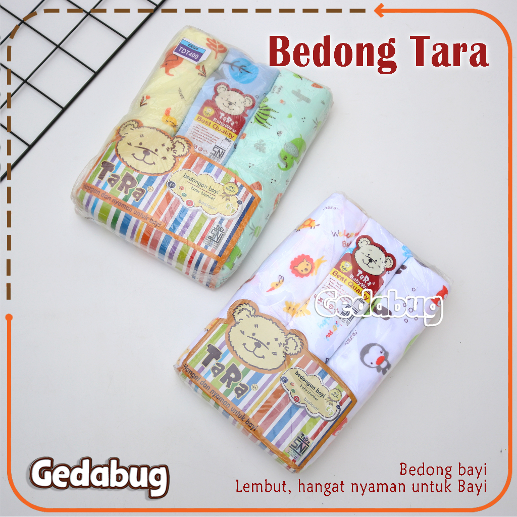 Murah!! Bedong Bayi Tara Putih | Perlengkapan Baby | Gedabug